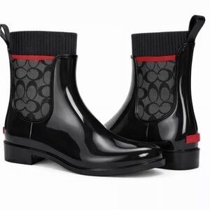 Coach Rivington rain boots size 5